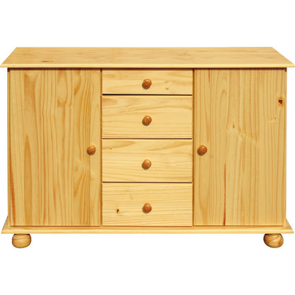 Dressoir massief grenenhout 119x38x81 cm bruin