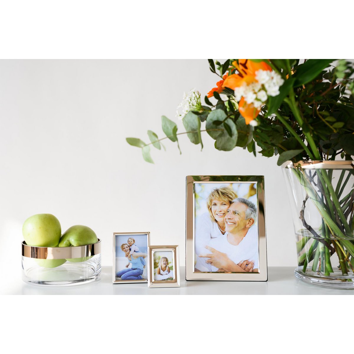 Fotolijst set van 3 4x6 cm verzilverd