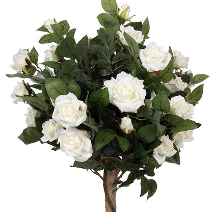 Kunstplant Roos 120 cm Wit Kunststof