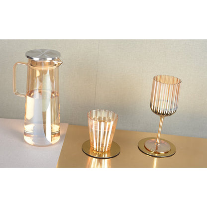 Onderzetters glas goud 10x10 cm set van 4