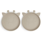 Siliconen bord 2-pack giraf Cobblestone 17x4 cm