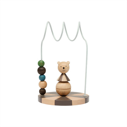 Houten abacus stapelspel beer