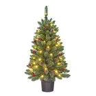 Kunstkerstboom 90 cm groen frosted met LED