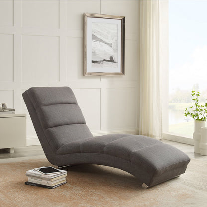 Chaise longue structuurstof grijs 170x60x82 cm