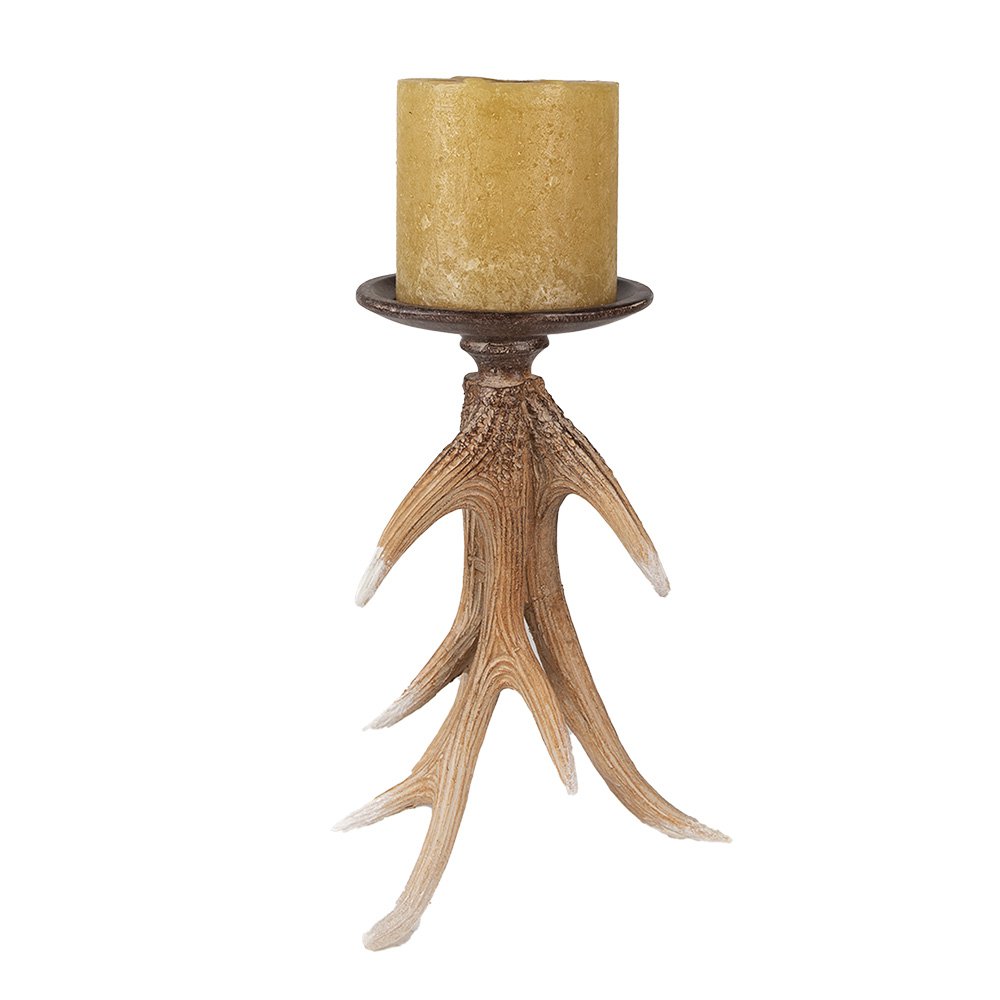 Candle Holder 19x19x29 cm Brown Beige Polyresin