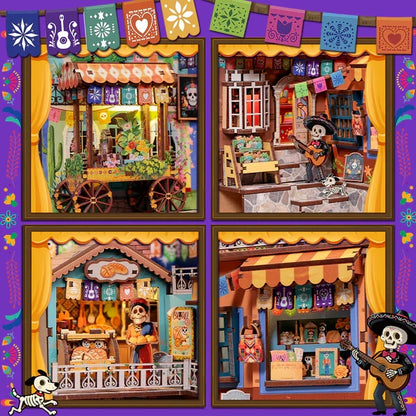 Cutebee, DIY Booknook, Plaza de los Muertos, BJAA405, 18,3x12x23,3cm