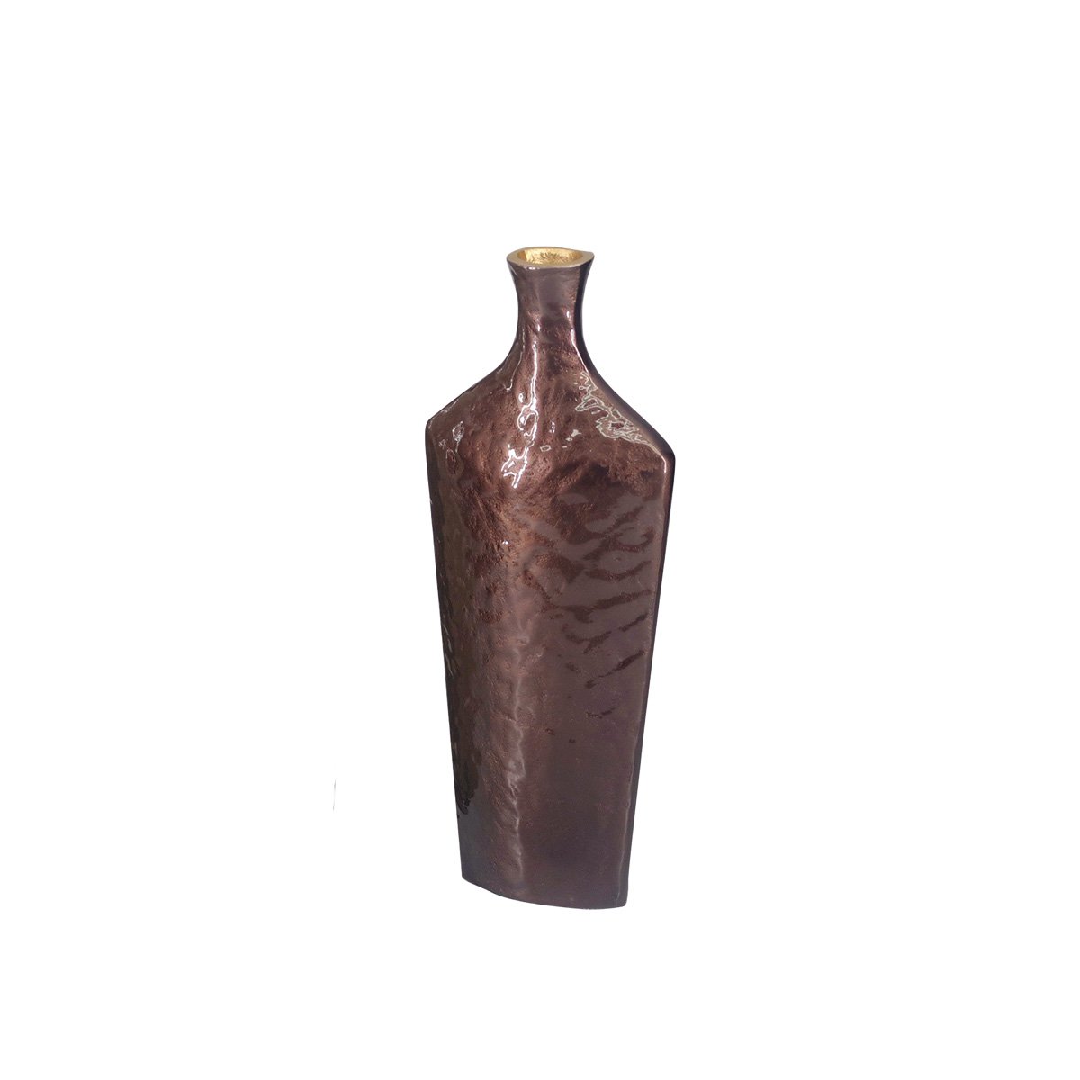 Bruine Vaas van Aluminium 17x8x40,5 cm Elegante Afwerking