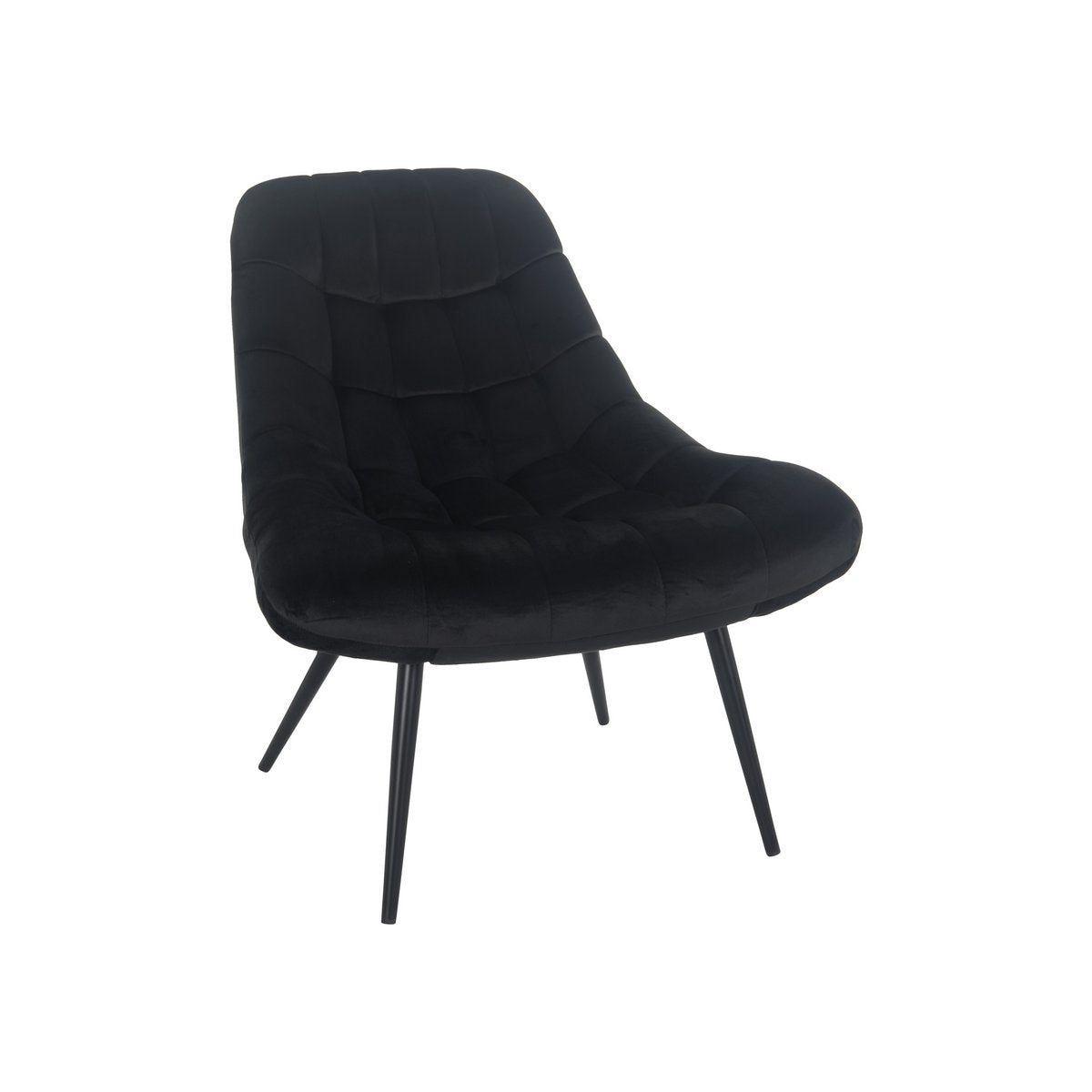 XXL Armchair velvet black metal black
