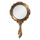 Hand Mirror 10x2x18 cm Gold-colored Plastic