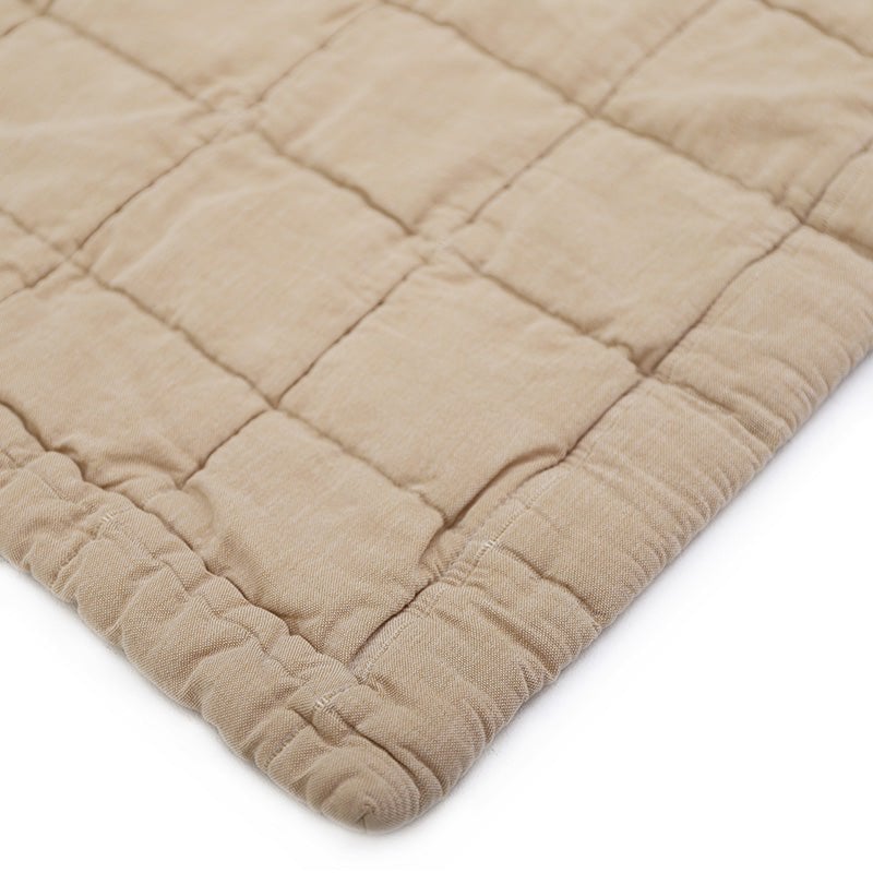 Babydeken 100x87 cm katoen beige
