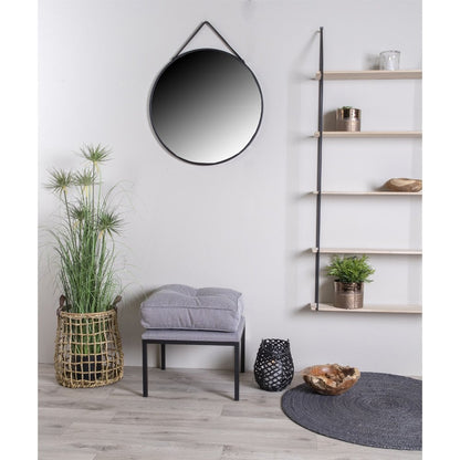 Spiegel rond Ø38 cm staal zwart
