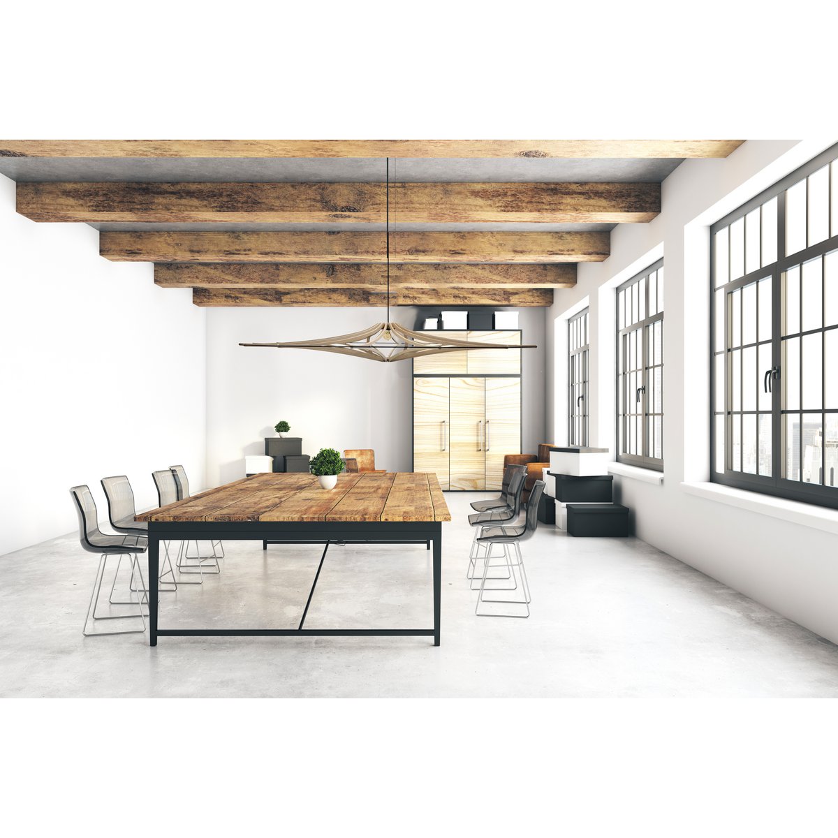 Hanglamp XL 160 cm zwart MDF