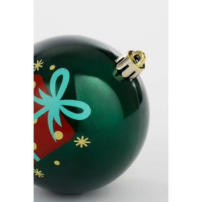 Kerstballen set 9 stuks 8 cm meerkleurig