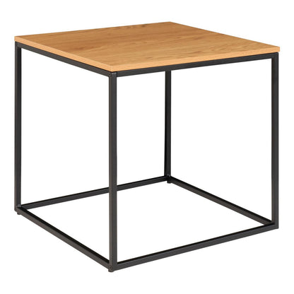 Bijzettafel eikenlook zwart 45x45x45 cm
