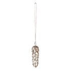 Hanger dennenappel 9 cm zilverkleurig ijzer