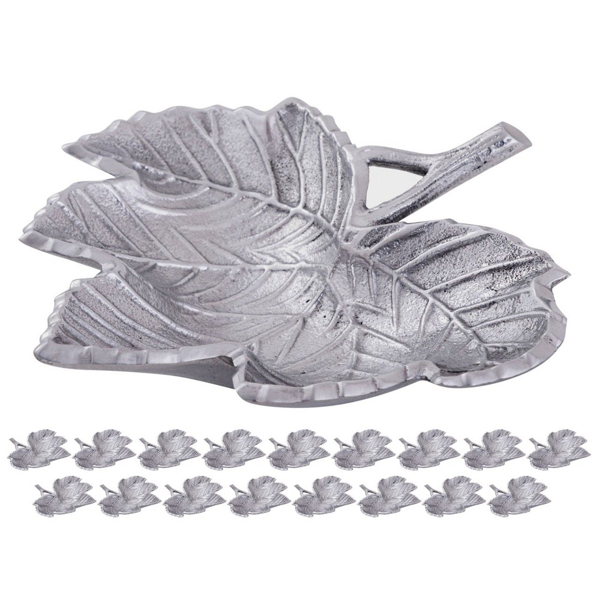 Decoratieve Schaal Bladmasterdoos Aluminium Bladgoud Zilver