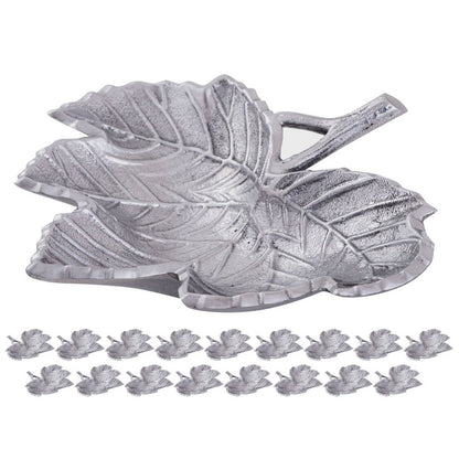 Decoratieve Schaal Bladmasterdoos Aluminium Bladgoud Zilver