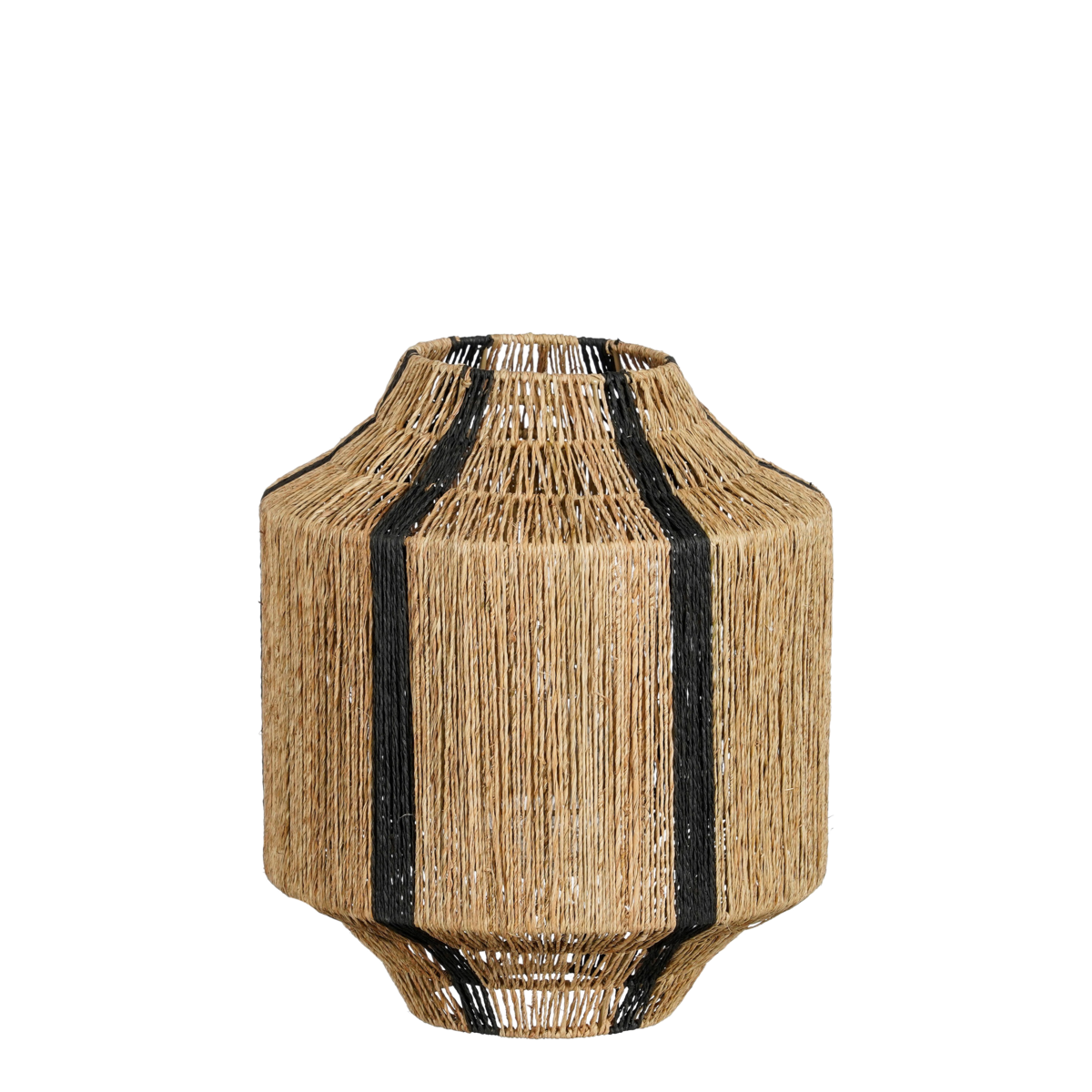 Lantaarn H36 x Ø30 cm jute zwart
