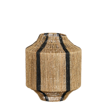 Lantaarn H36 x Ø30 cm jute zwart