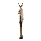 Kerstdecoratie hert 27x21x160 cm beige kunststof