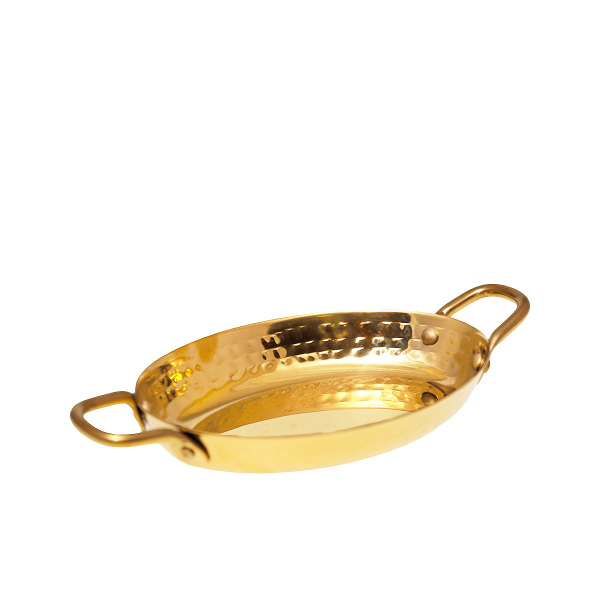 Mini gold oval saucepan 15x10.5x2.5 cm