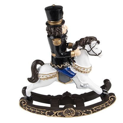 Christmas Decoration Nutcracker 18 cm Black Plastic