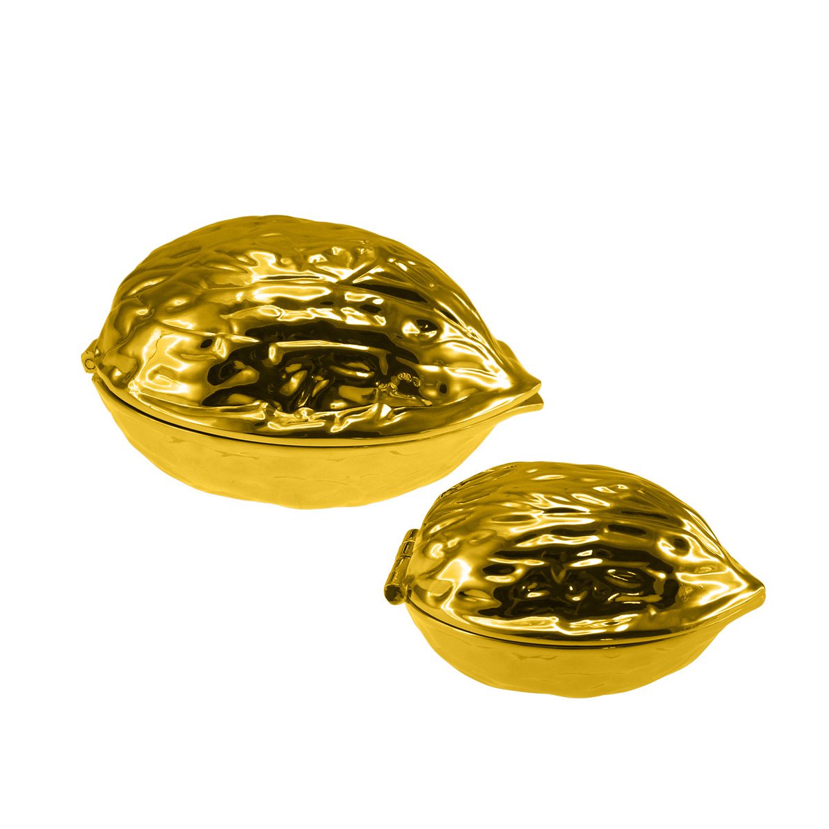 Notenkraker 12x9x7.3 cm goud zwart