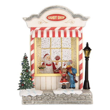 Kerstdecoratie met LED-verlichting en muziek Huis 16x12x23 cm / 3xAA Wit Kunststof