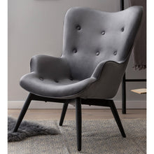Armchair grey velvet