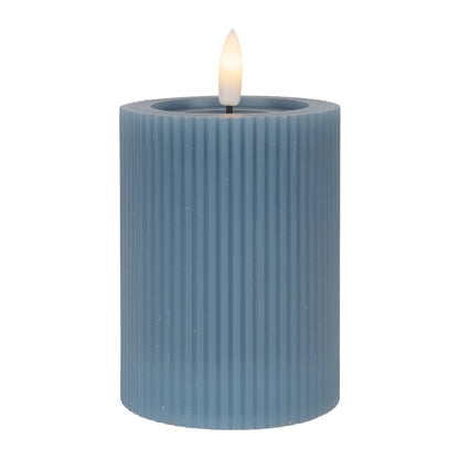 LED Candle 8x13 cm Blue Wax
