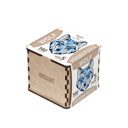 Houten legpuzzel wolf 140 onderdelen 24,6x19 cm berkenmultiplex