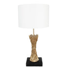 Table Lamp Ø 30x60 cm Gold Polyresin Desk Lamp