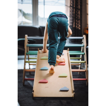 tiSsi® glijbaan klimladder 82.5x40.5x8.2 cm massief berkenhout