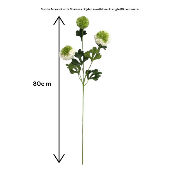 Scabiosa kunstbloem 80 cm rood 2 stuks