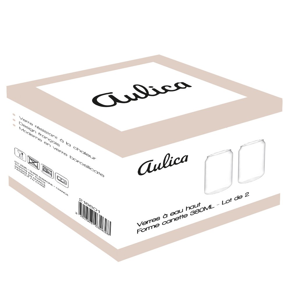 Waterglazen 2 stuks 380 ml glas transparant
