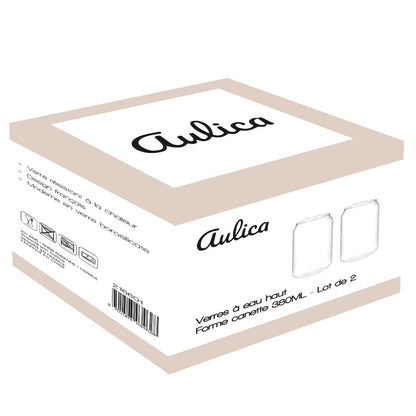 Waterglazen 2 stuks 380 ml glas transparant