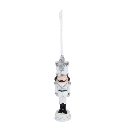 Notenkraker beeld 13 cm wit kunststof