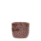 Pot Ø6x6 cm luipaardprint bruin zwart