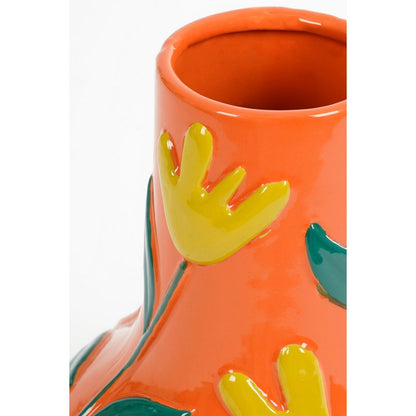 Vaas keramiek oranje 30x25 cm