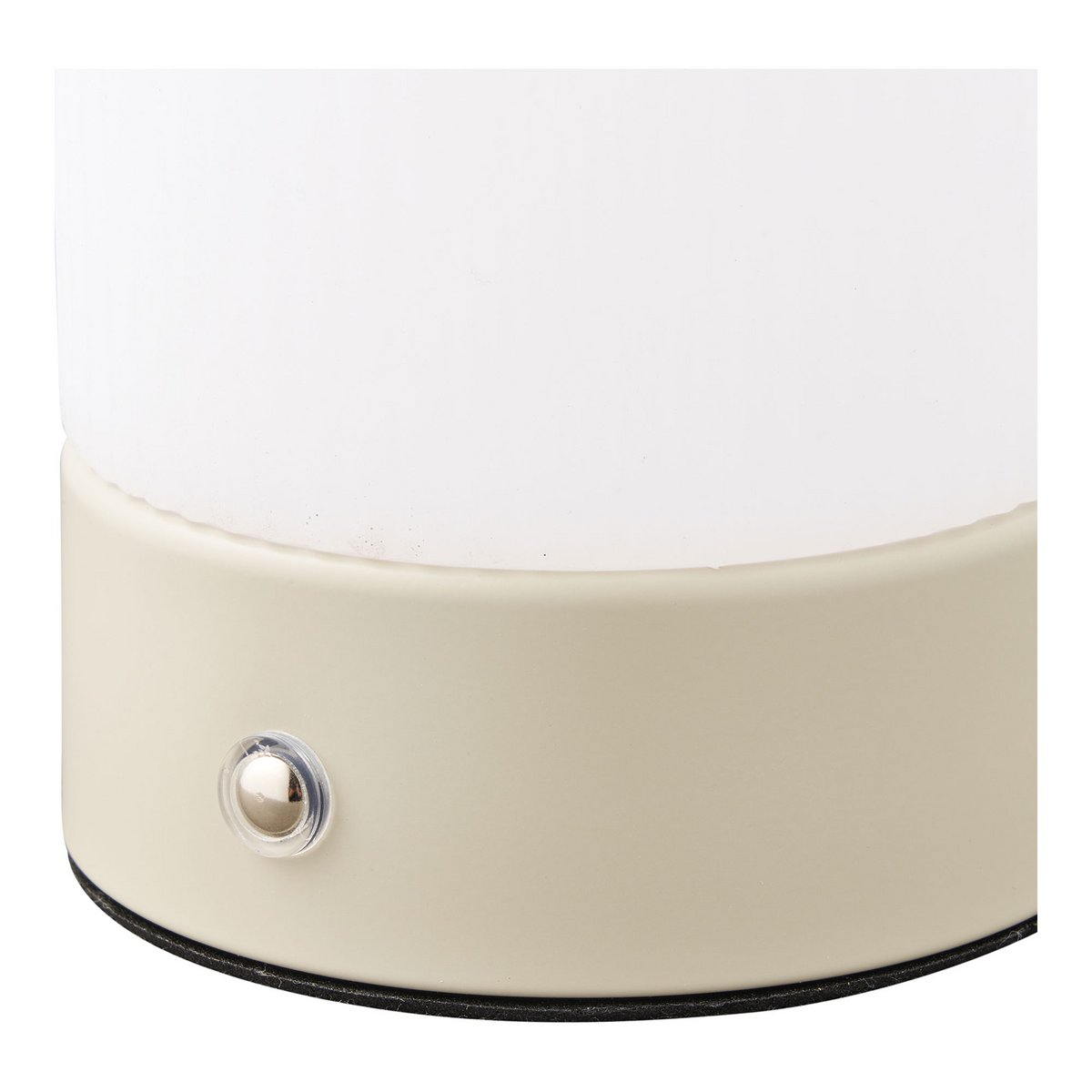 Tafellamp oplaadbaar 9x9x18 cm metaal/PE beige wit