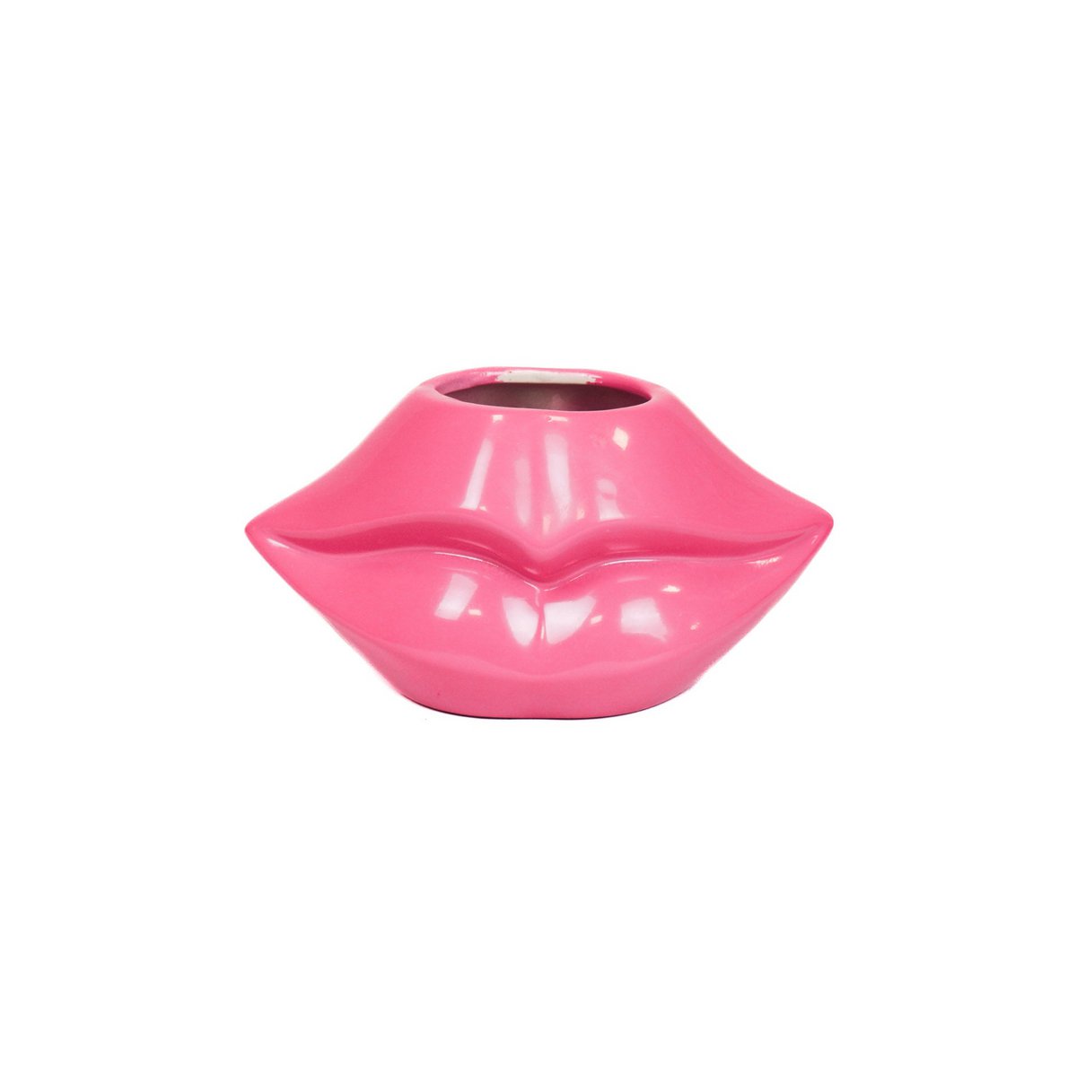 Vaas keramiek neon roze 21x19x11 cm