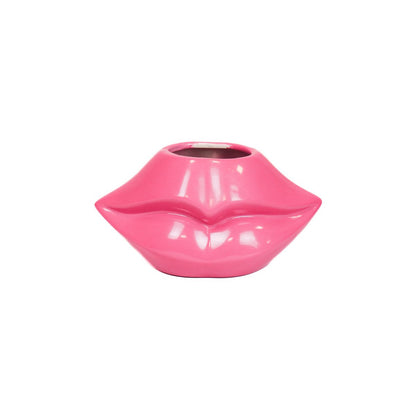Vaas keramiek neon roze 21x19x11 cm