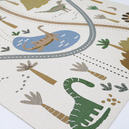 Speelmat kinderen 123x180 cm polyester dino