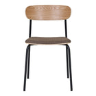 Estepona Dining Chair Natural Brown Black Set of 2