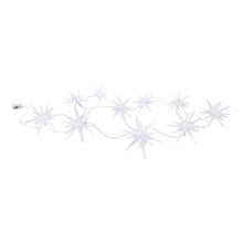 10-light string "3D Stars" - Christmas Decorations made of plastic in white, with firmly installed LEDs