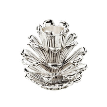 Kandelaar kegel 6 cm zilver aluminium