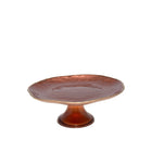 Platplaat 21 cm bruin verguld glas