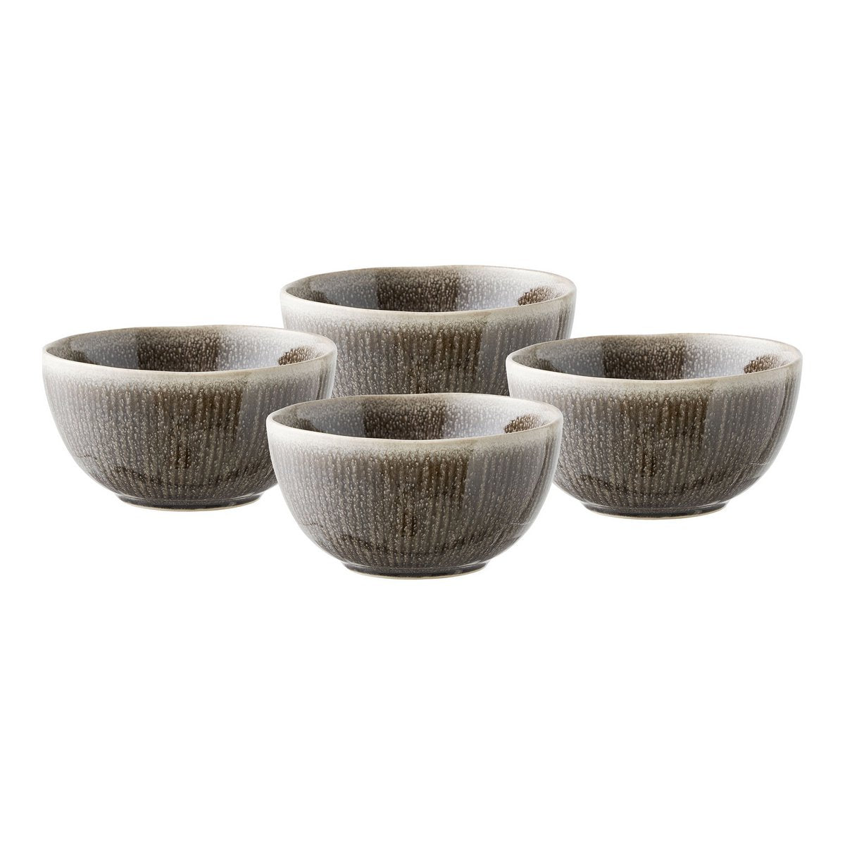 Altvioolschaal set van 4 grijs ø14,5x7 cm keramiek