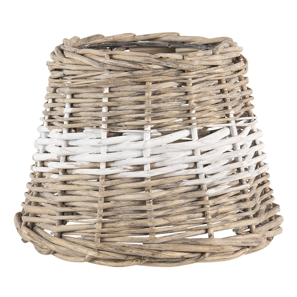 Lampshade Ø 20x15 cm Brown Rattan Fabric Lampshade