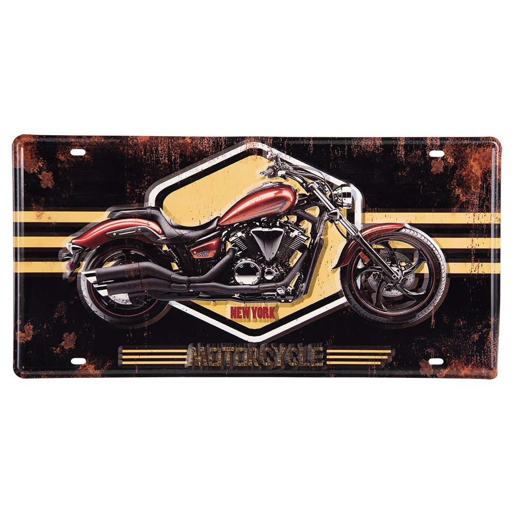 Wanddecoratie 40x20 cm ijzer bruin geel
